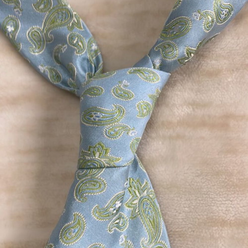 Valentino silk tie like new, blue-green paisley pattern