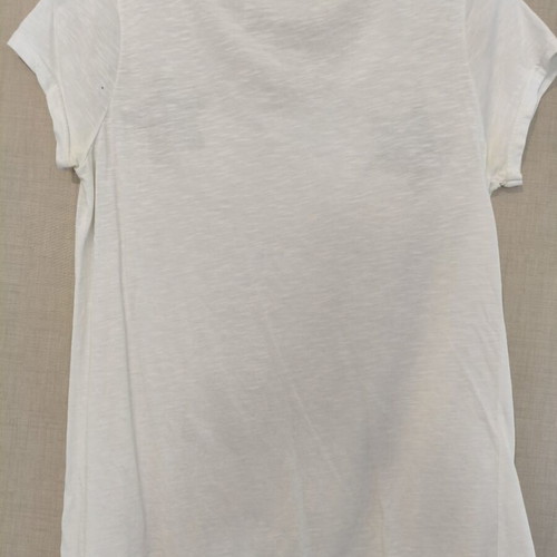Nooboss Collection white T-shirt with stars and pearls used, size M/L