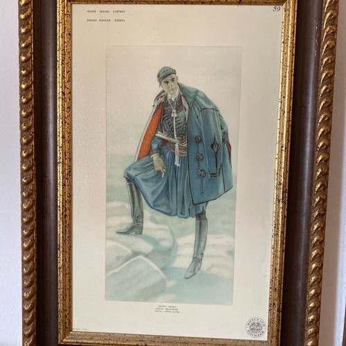 Painting Cretan Man from Benaki Museum like new