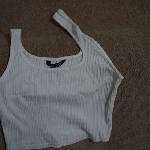 Women's white crop top like new, size S