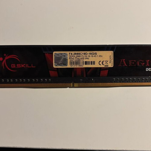 G.SKILL Aegis DDR4 2666 1x8 8GB RAM used memory