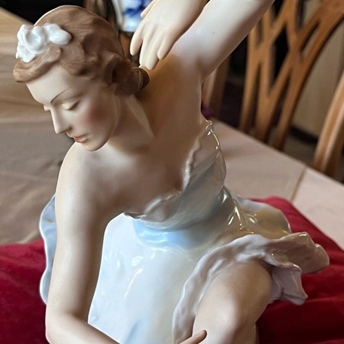 Φιγούρα μπαλαρίνας vintage Rosenthal μεταχειρισμένη, σχεδιασμένη από Lore Friedrich-Gronau 1930s