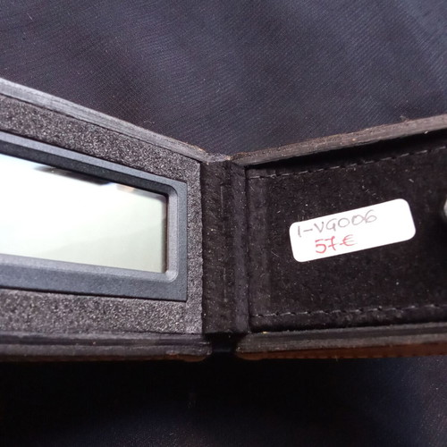 Vintage leather luxury desk watch case Sergio Pizzitutti Italia design new