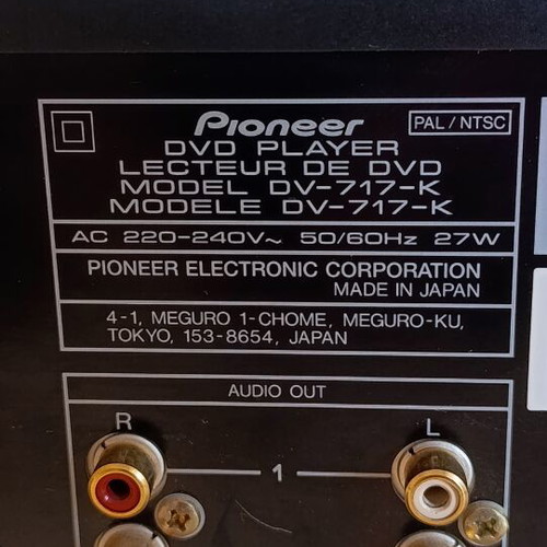 Pioneer DVD DV 717 like new