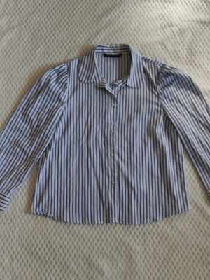 Zara striped shirt XL like new, blue and white
