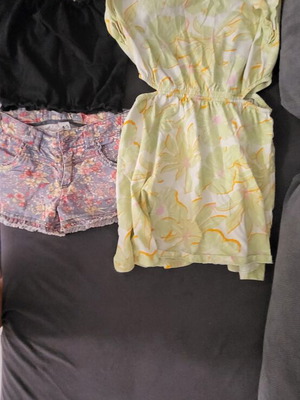 Dress, short top and shorts used, multicolor, Zara and Energizers, ages 5-8