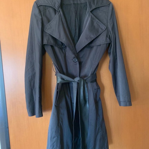 FIDELE trench coat used, dark blue, size small-medium