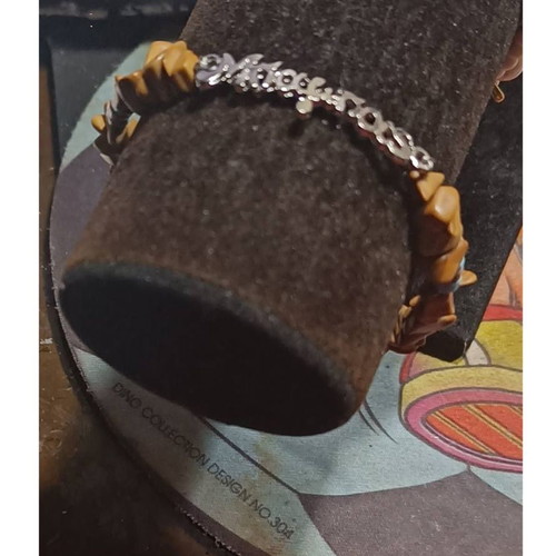 Handmade Dad bracelet with semi-precious stones and steel clasp new
