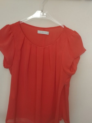 Vener muslin top, coral