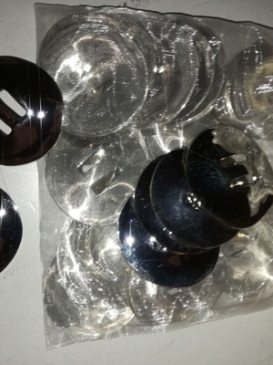 Aluminum decorative buttons new, silver color