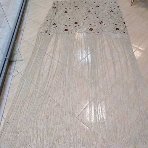 Italian net curtain 1.50x3.00 gold beige new