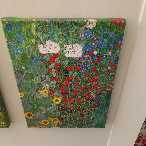 Decorative canvas painting inspired by Gustav Klimt used, 40×30 cm