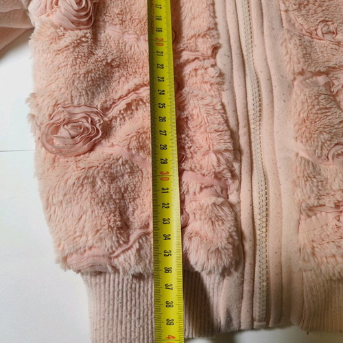Thick cardigan with fur used for girl age 3 92-98 cm