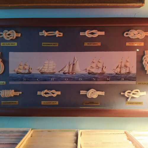 Nautical Knot Shadow Box Schooners theme large 57cm like new