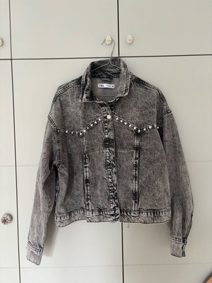 Zara denim jacket new, grey
