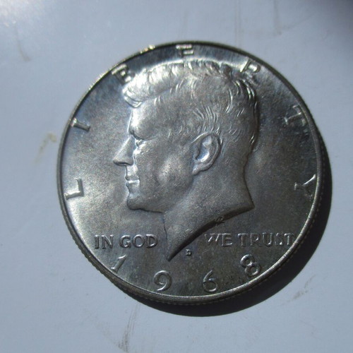 America silver half dollar 1968 used UNC