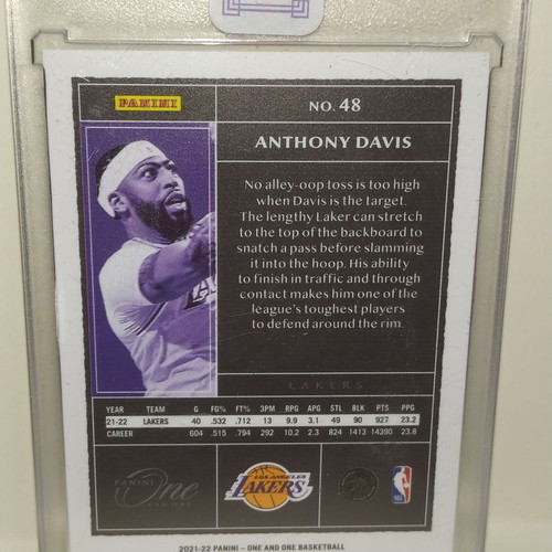 Anthony Davis 2021-22 Panini One and One #48 Lakers numbered card like new