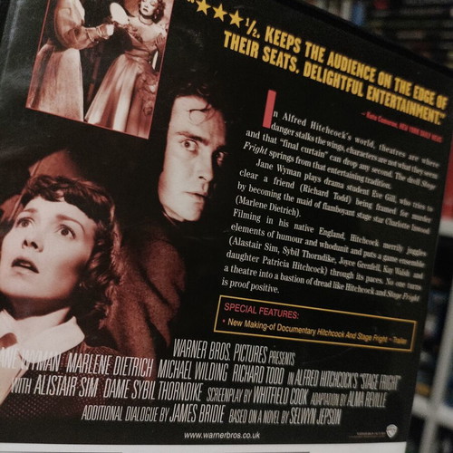 Stage Fright DVD used, Alfred Hitchcock thriller with English and Bulgarian subtitles