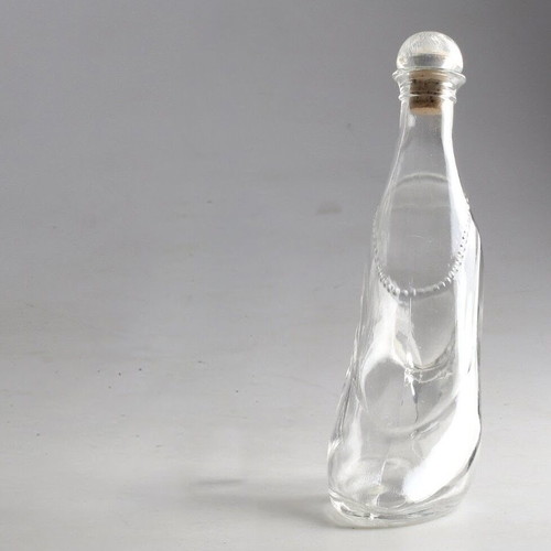 Glass small bottle shaped like stiletto shoe like new