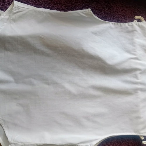 Benetton white sleeveless shirt with lace like new, size S