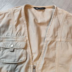 Zara cargo vest like new, size S/M, 100% cotton, beige