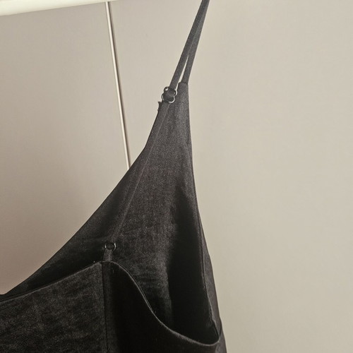 Satin black dress H&M like new, size S midi elegant