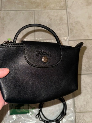 Longchamp mini τσάντα χειρός καινούργια, μαύρη