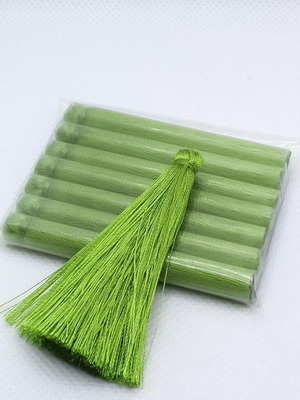 Green tassels set of 8 pieces 6 centimeters new