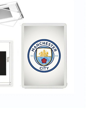 Μαγνήτης ψυγείου Manchester City με διάφανη ακρυλική κορνίζα φωτογραφιών