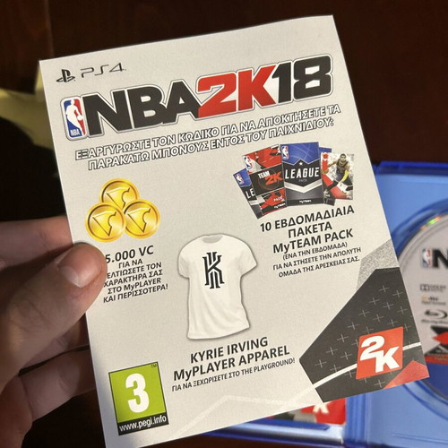 NBA 2K18 Kyrie Irving Edition for PlayStation 4 like new with active bonus code