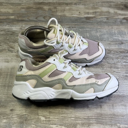 New Balance 850 chunky sneakers used, white beige sage green, size 38