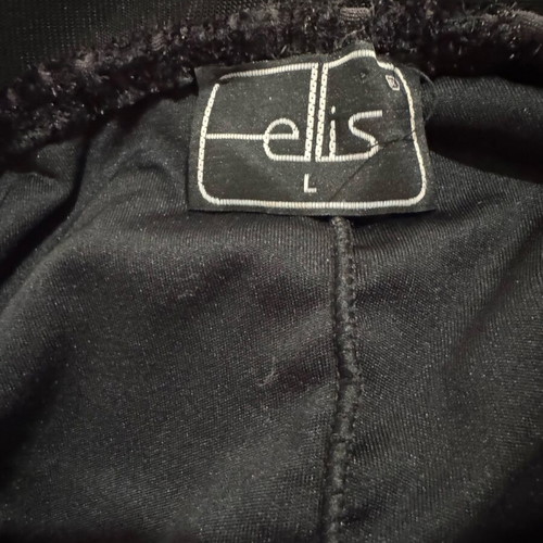 Ellis maxi black skirt, velvet & chiffon finish, size Large