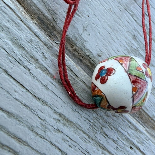 Handmade ceramic bracelet like new, multicolor