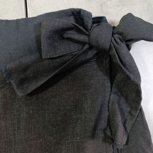 Pull & Bear black linen skirt shorts used, size S