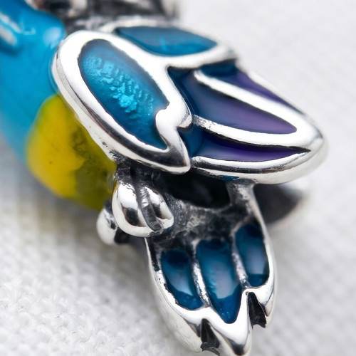 Pandora Jungle Paradise Parrot Charm S925 ALE new, multicolor silver