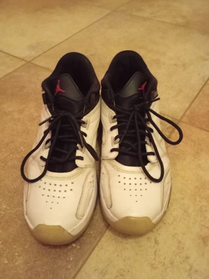 Jordan sneakers size 44 used, white and black