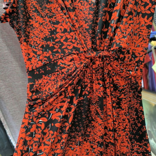 Summer dress koketeziko used, medium size, jersey fabric, black and red