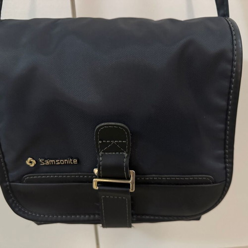 Samsonite fabric shoulder bag used, dark blue