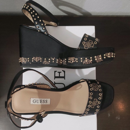 Guess Black Platform Sandals New Size 37