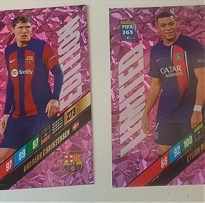 2 panini limited edition Extra Large - Mbappe και Christensen