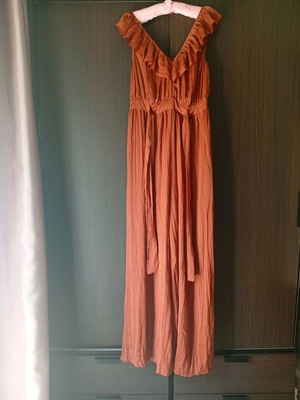 Zara women's jumpsuit like new, brown orange, size XL