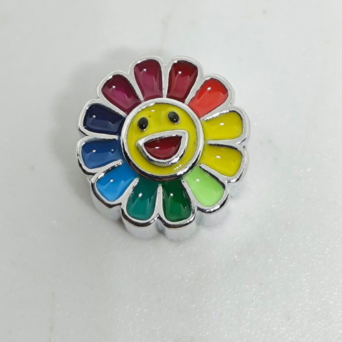 Rainbow Flower Sunshine Charm like new for bracelet with colorful enamel