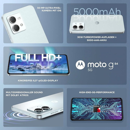 Motorola Moto G84 5G Dual SIM 8GB 256GB new, blue