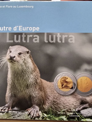 Νόμισμα 5 ευρώ Λουξεμβούργου καινούργιο, European otter