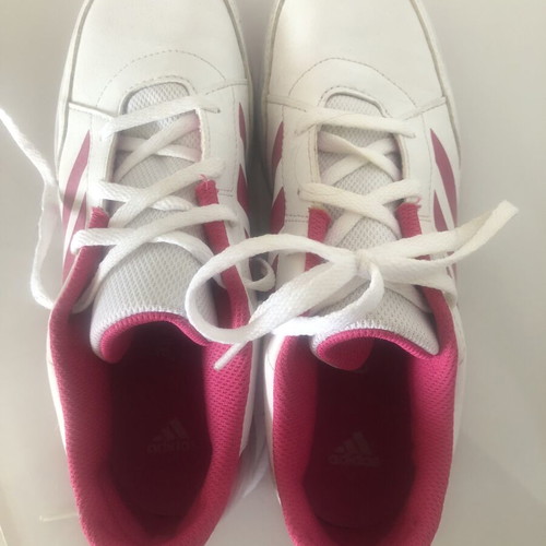 Adidas sneakers used, size 36, white and pink