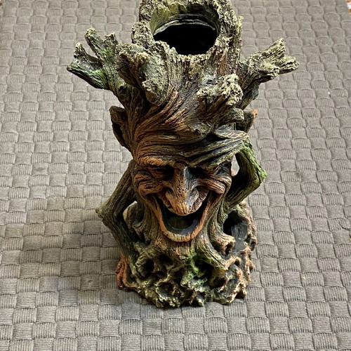 Decorative Aquarium Tree with Face and Flowers new