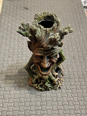Decorative Aquarium Tree with Face and Flowers new