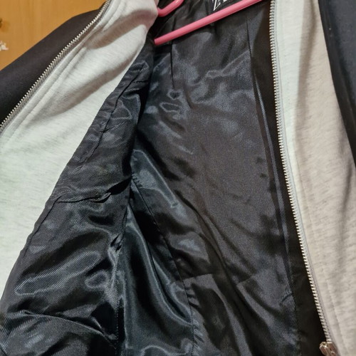 Zara black jacket set with grey hooded vest XS like new