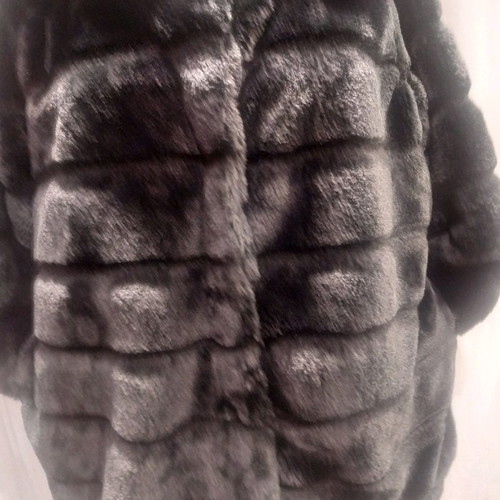 Black Fluffy Eco Fur Size L