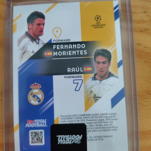 Topps Total Football Duos Fernando Morientes-Raul Real Madrid 99 card like new